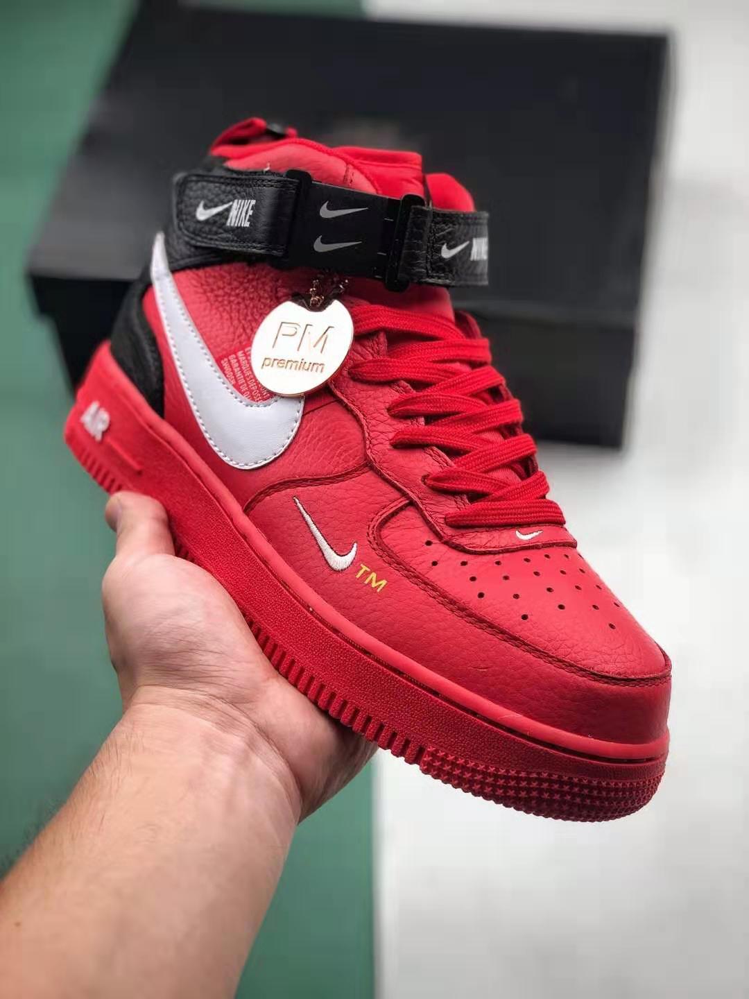 Nike Air Force 1 Mid Utility University Red 804609-605 - Stylish and Functional Nike Sneakers