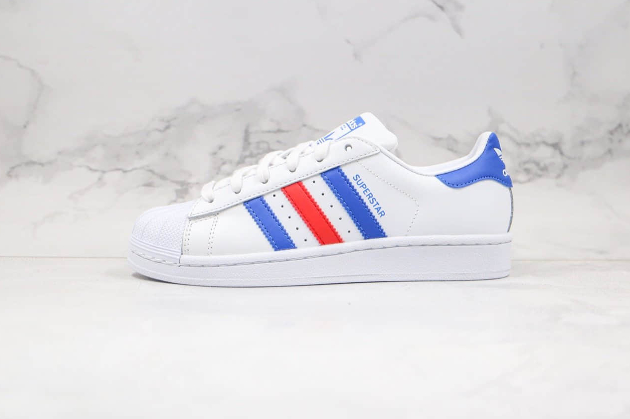 Adidas Superstar White Blue Red BB2246 - Classic Sneaker in Vibrant Colors