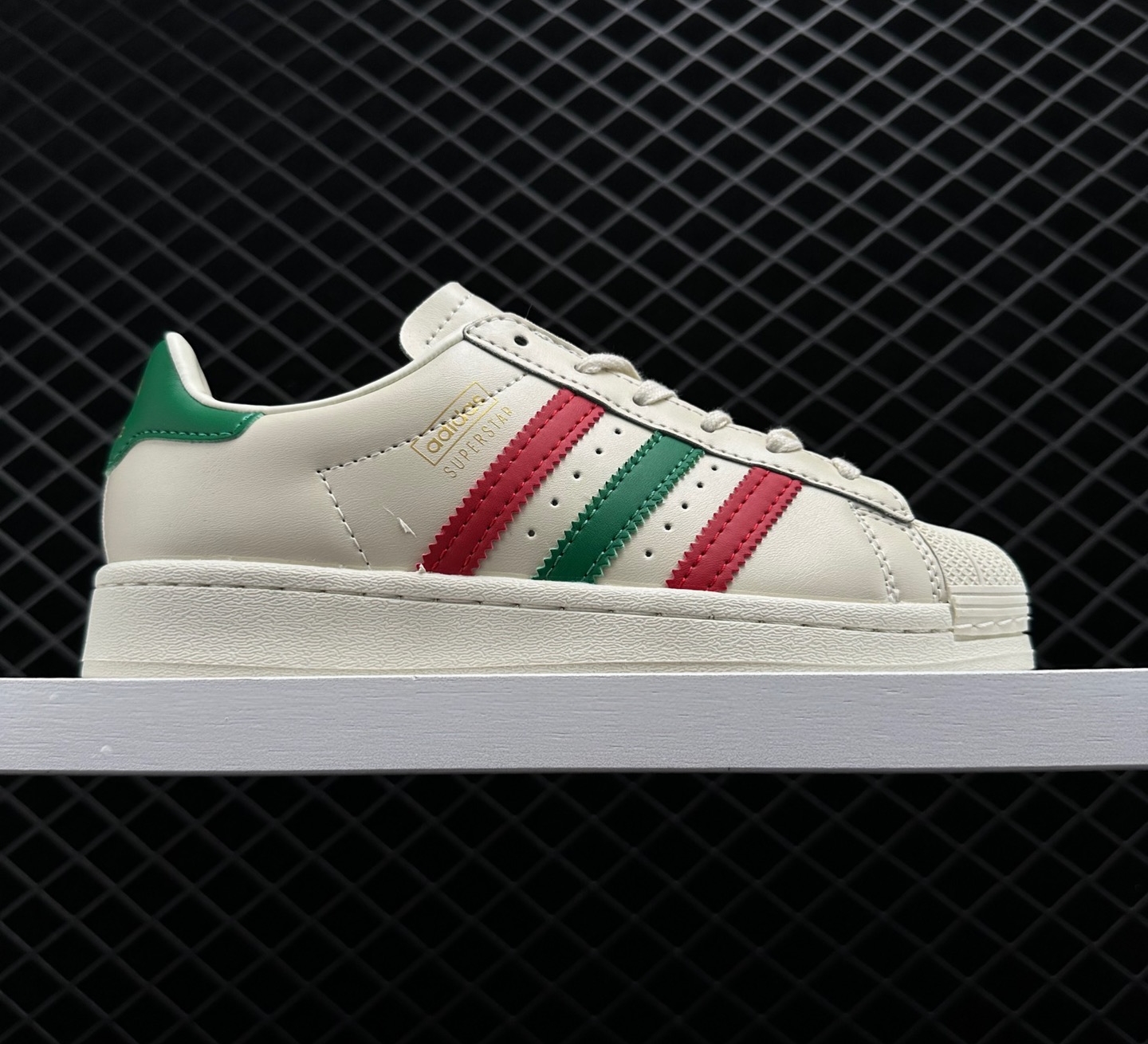 Adidas Originals Superstar White Green Red FZ5435 - Classic Sneakers