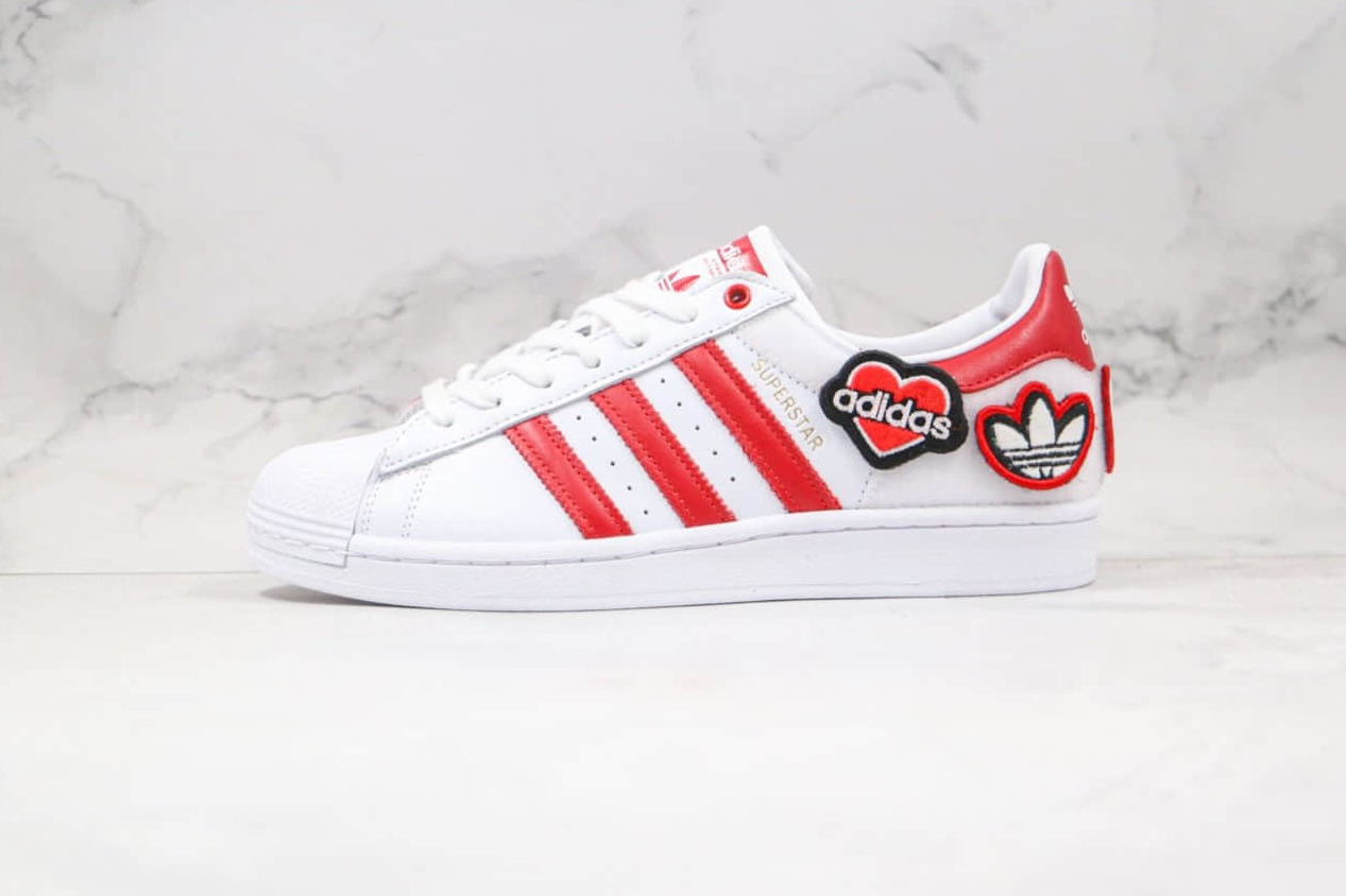 Adidas Superstar Velcro Patches - White Scarlet FY3117: Stylish and Functional Sneakers